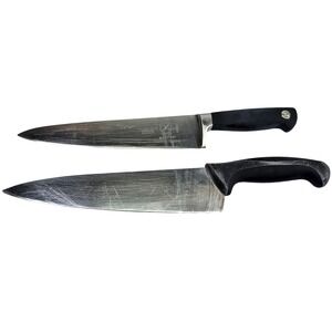 Mercer Chef‎ Knife Set 2pc 8in 10in Black Good M20609 M22610 German Steel NSF